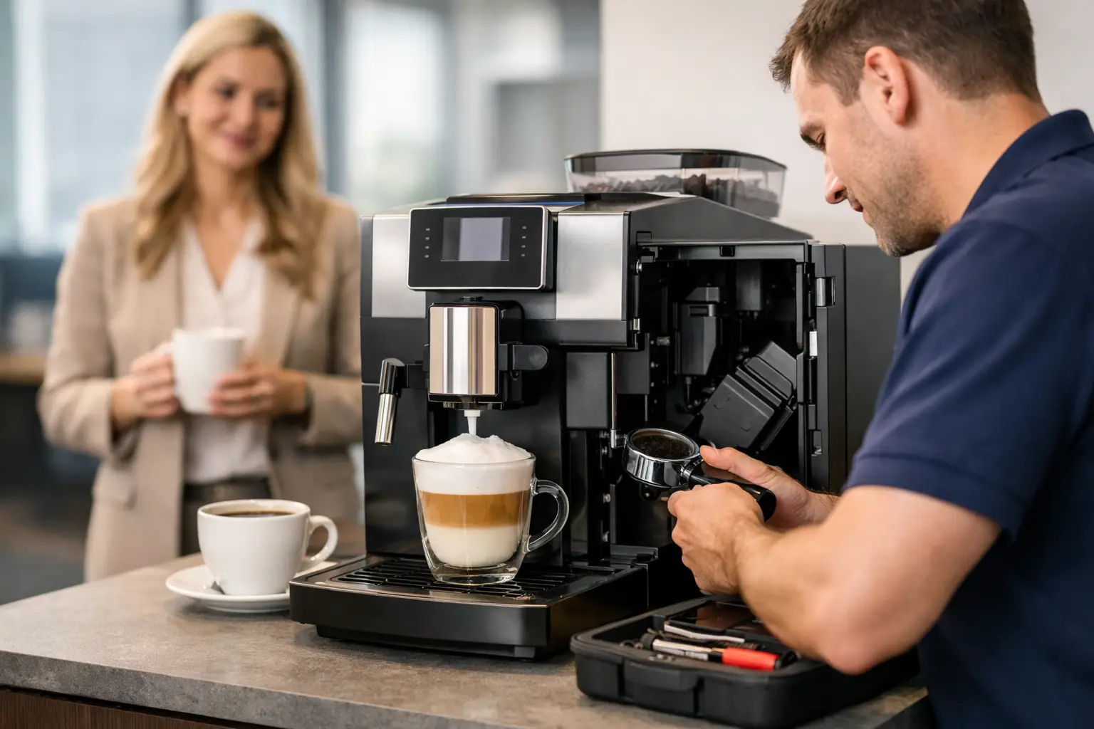 Office Cappuccino Machine Service That Works