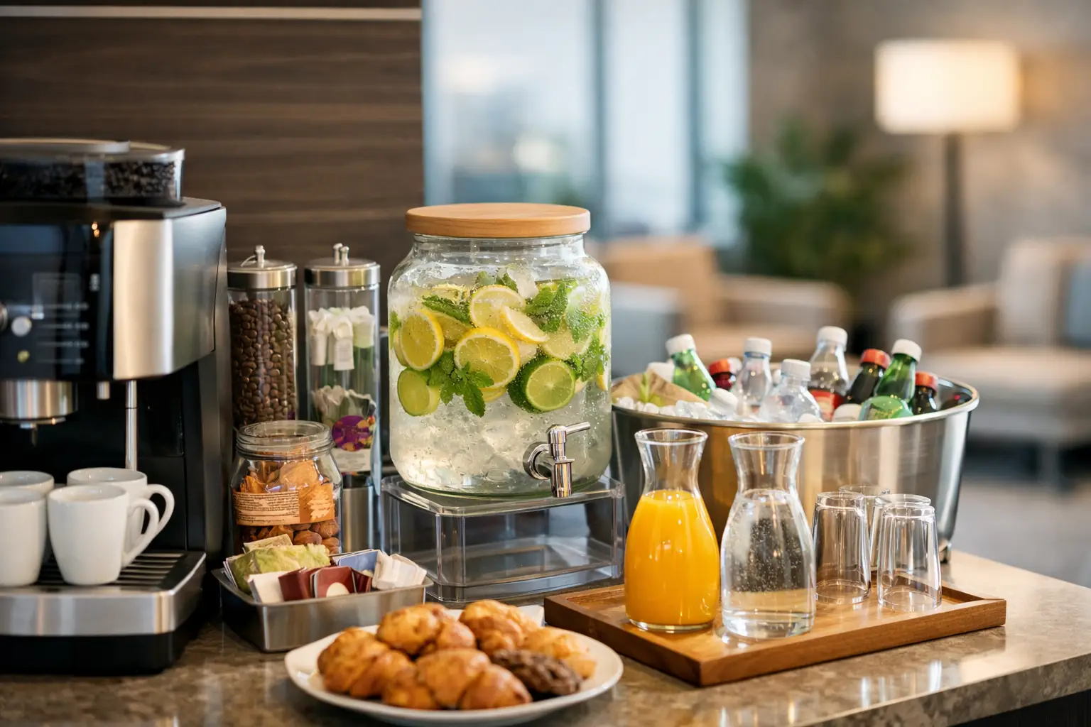 Client Waiting Area Beverage Options That Impress