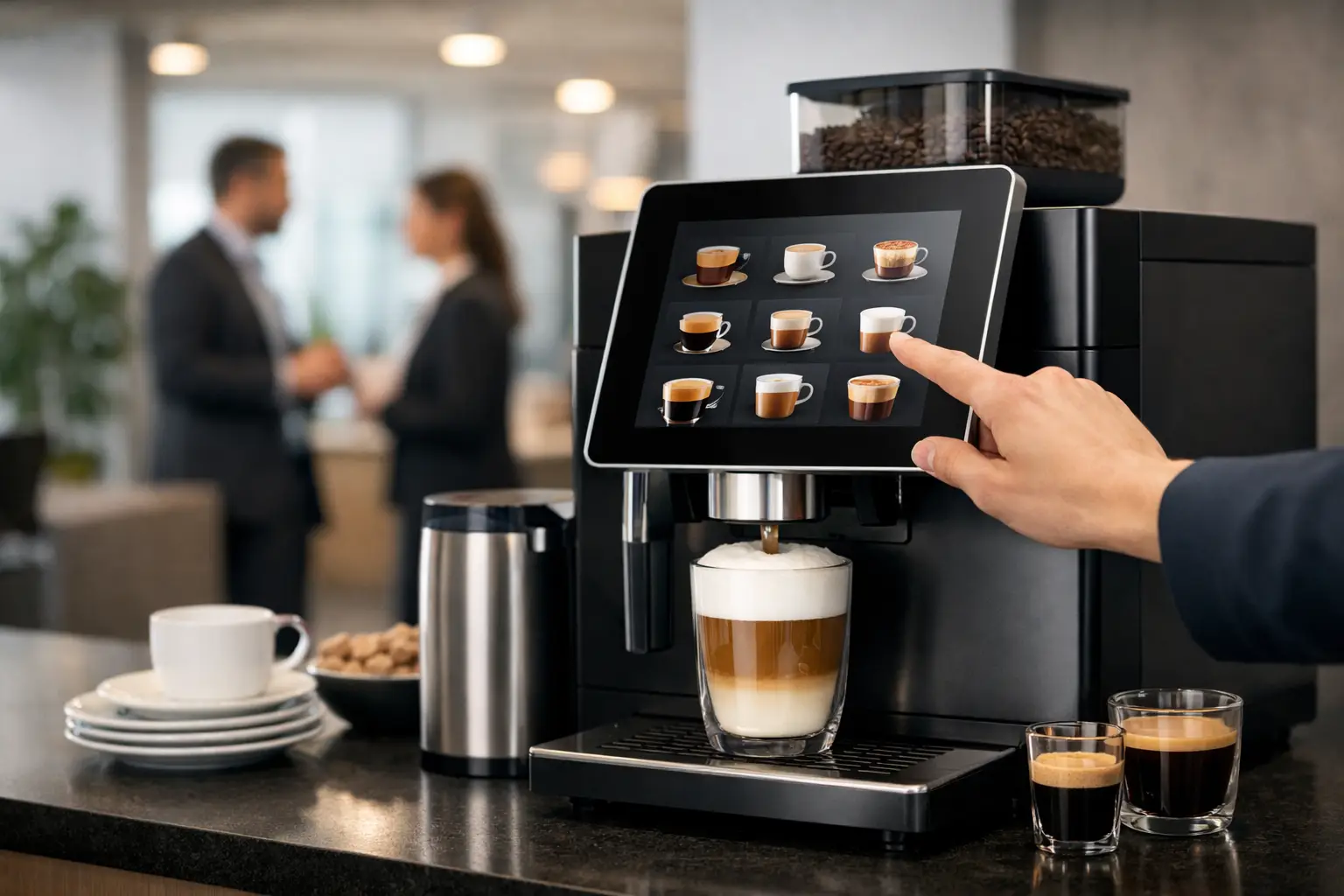 Touchscreen Espresso Station Review for Offices